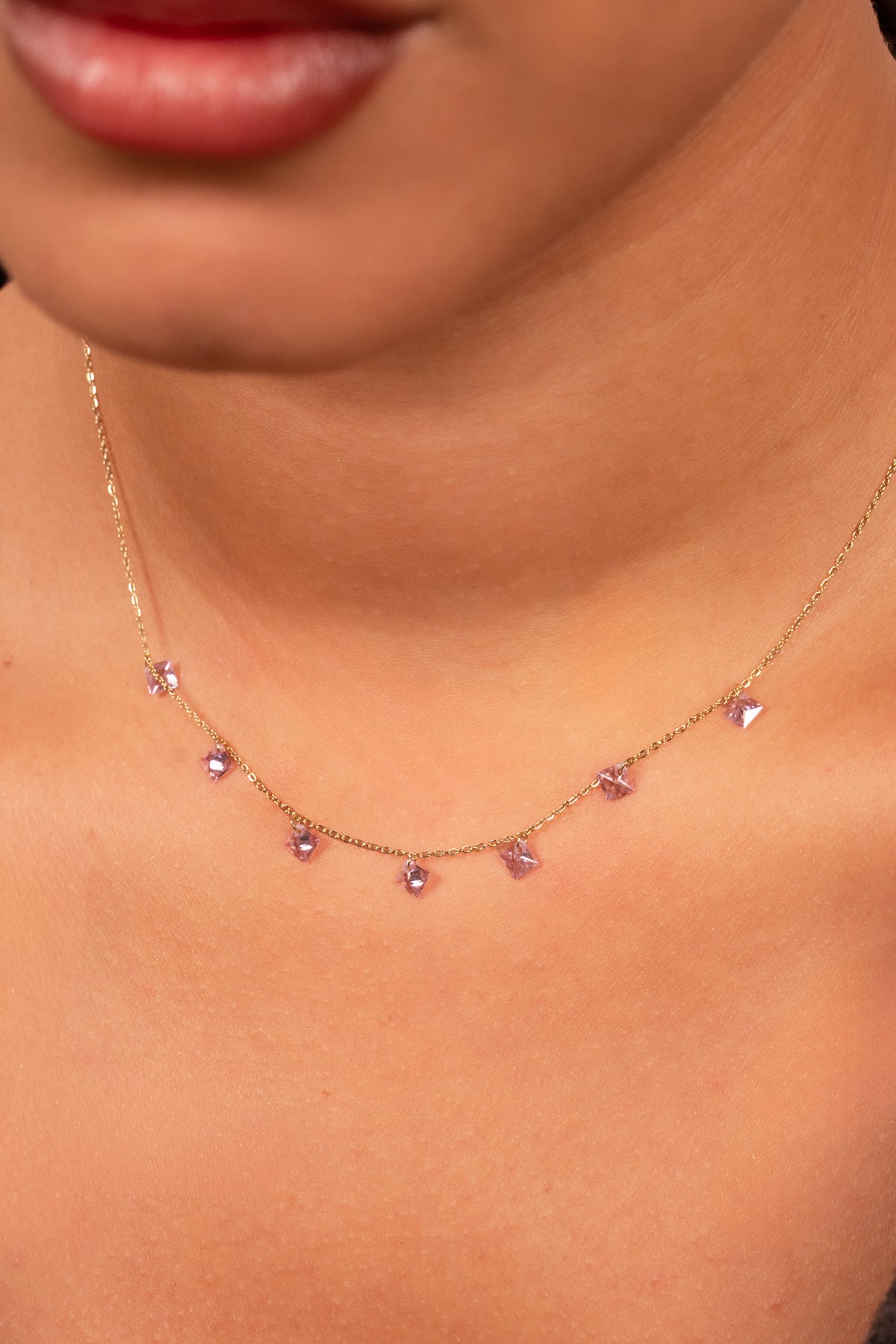 Amethyst Whisper Drop Necklace