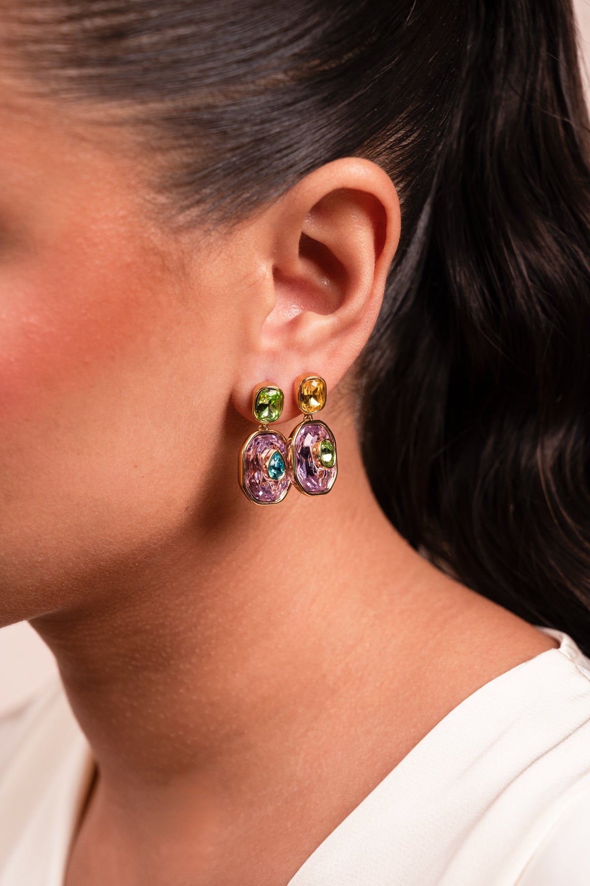 Aurora Prism Crystal Drop Earrings