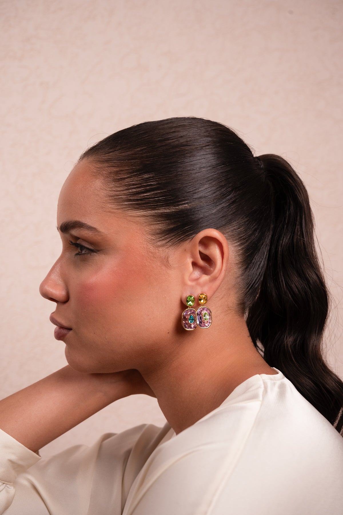 Aurora Prism Crystal Drop Earrings