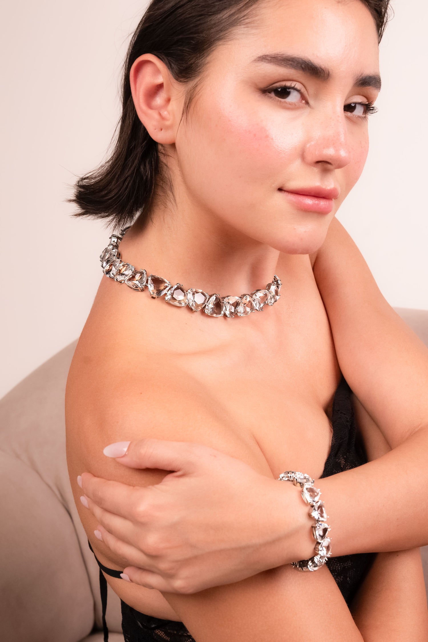 Crystal Cascade Statement Bracelet