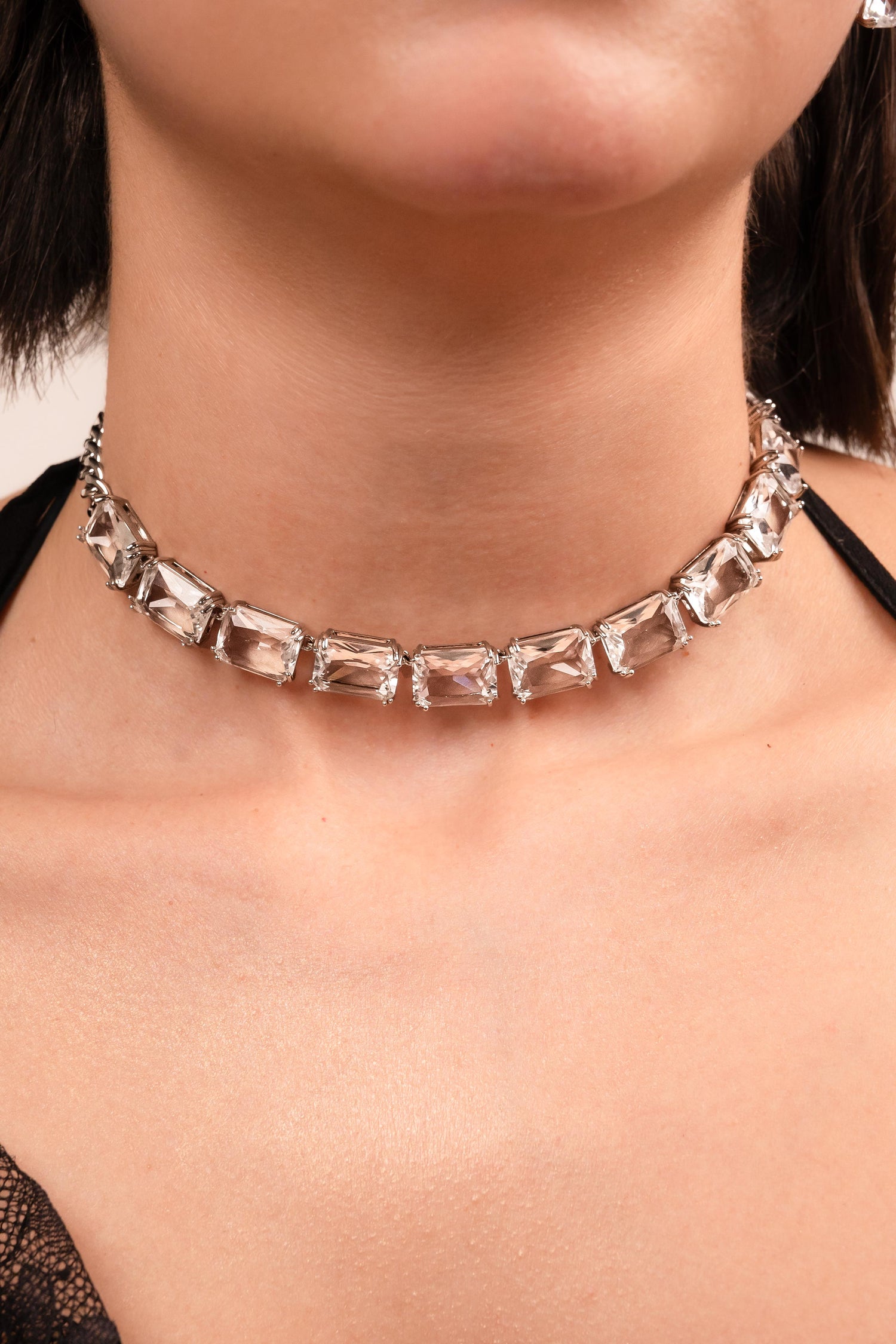 Crystal Edge Statement Choker Set