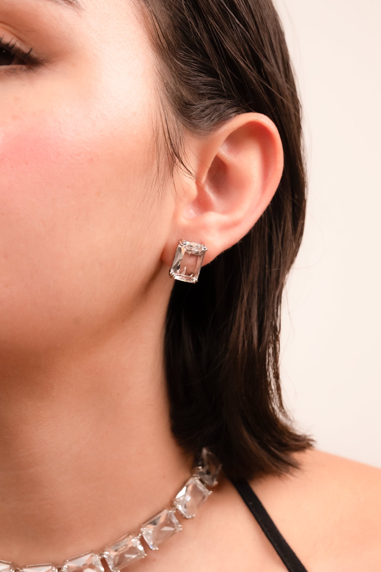 Crystal Edge Statement Choker Set