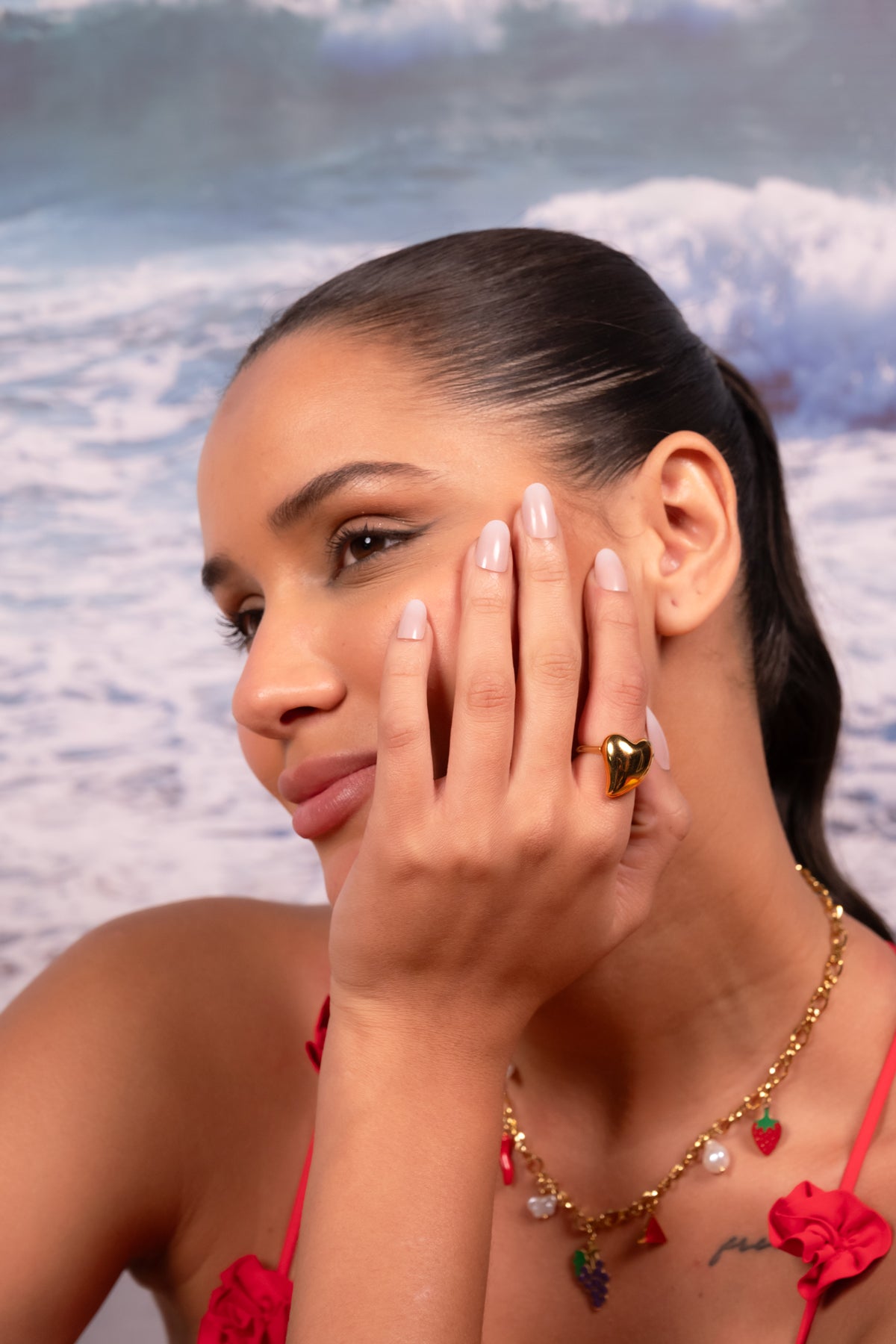 Golden Heart Statement Ring