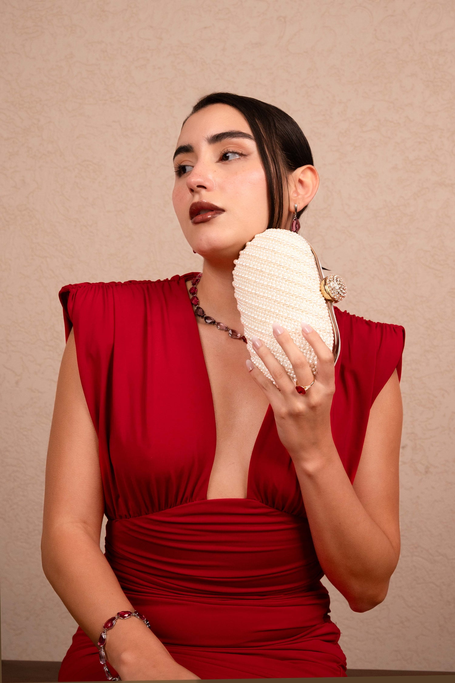 Ivory Pearl Couture Party Bag