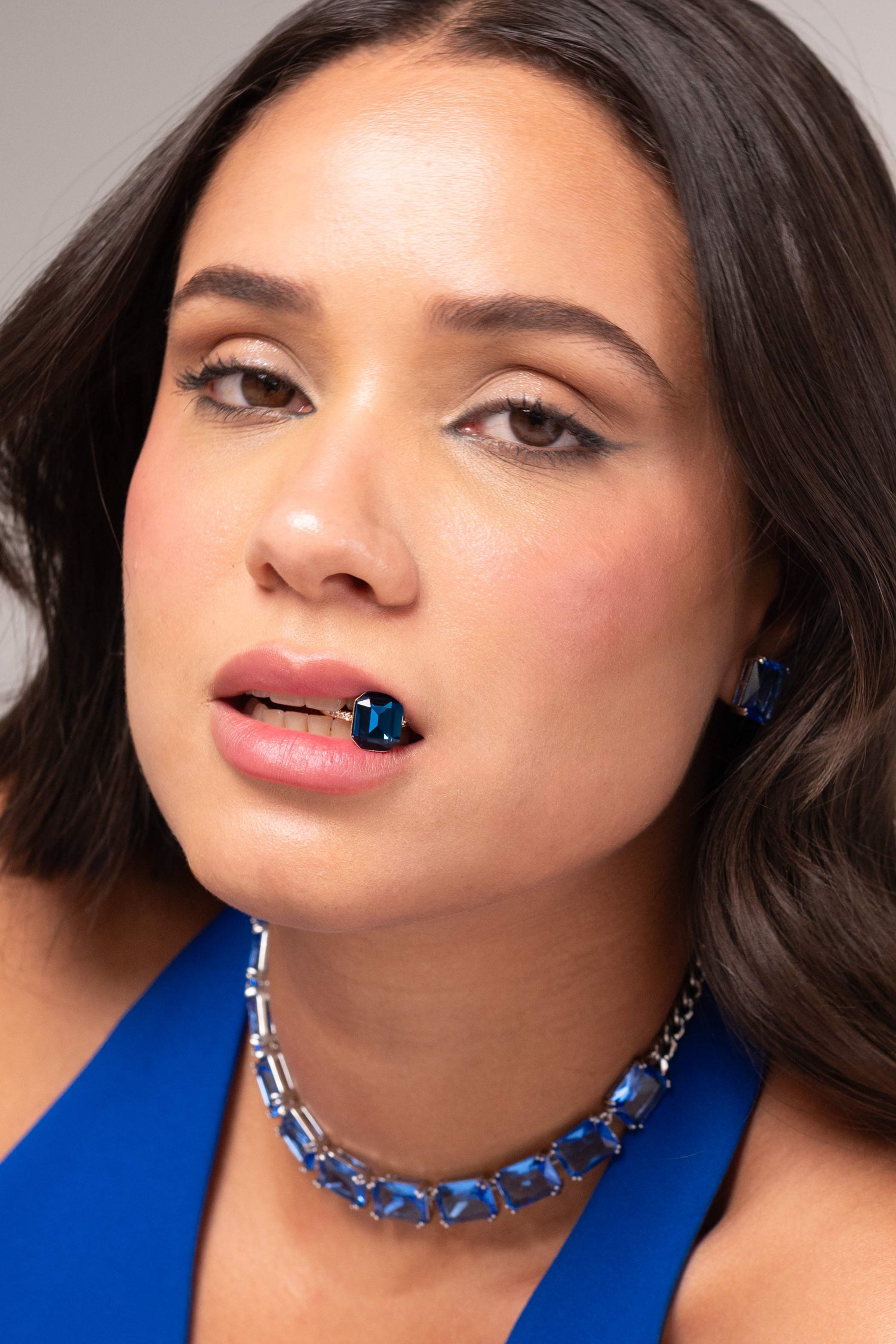 Midnight Blue Emerald-Cut Statement Ring