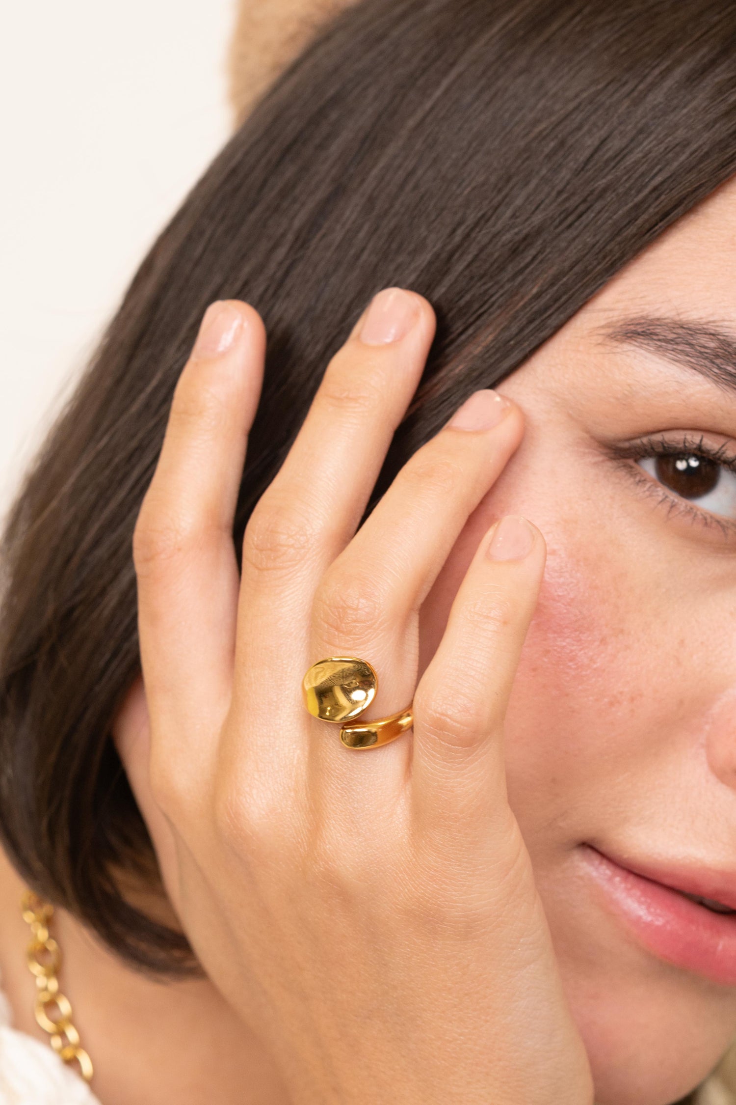 Molten Gold Statement Wrap Ring