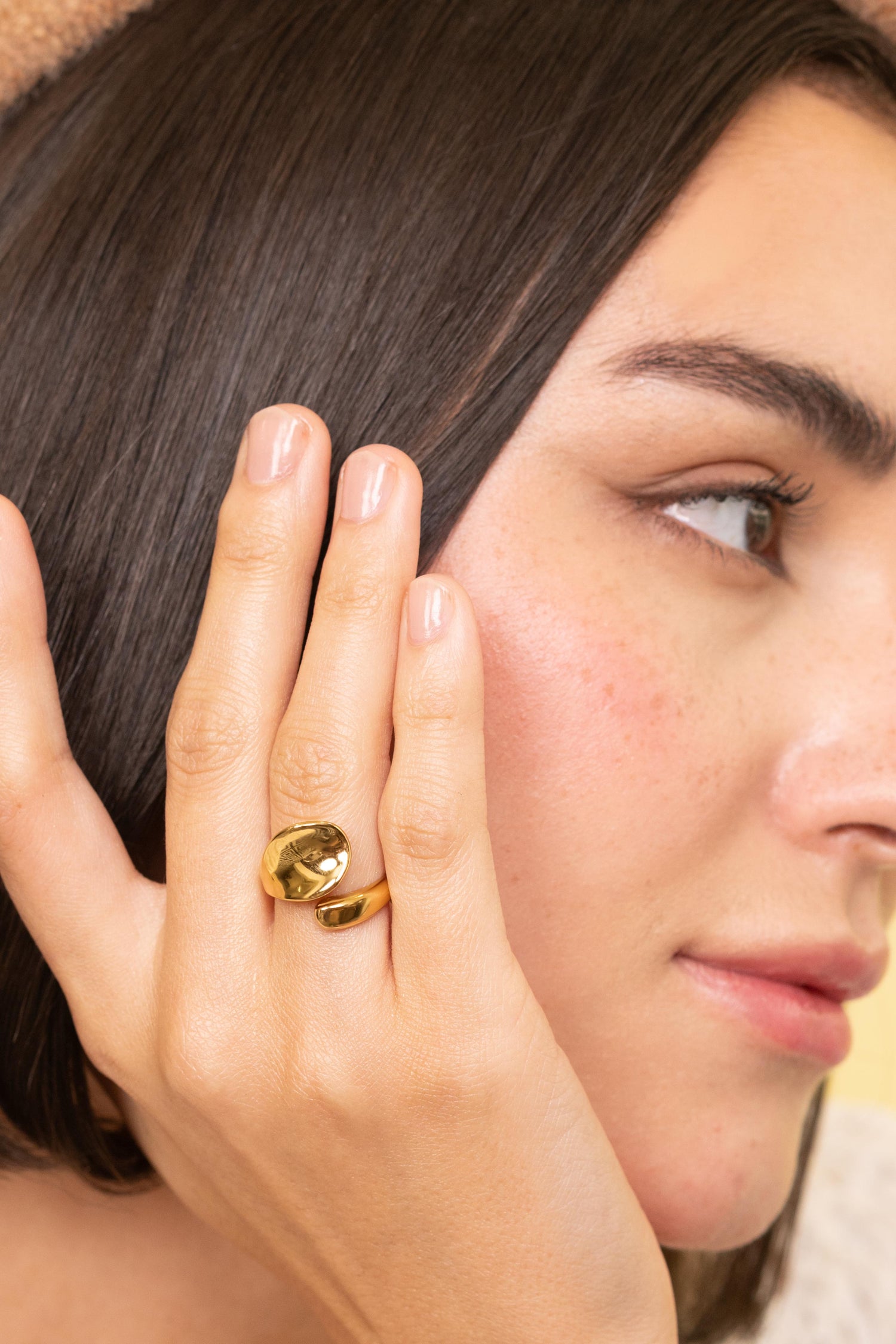 Molten Gold Statement Wrap Ring