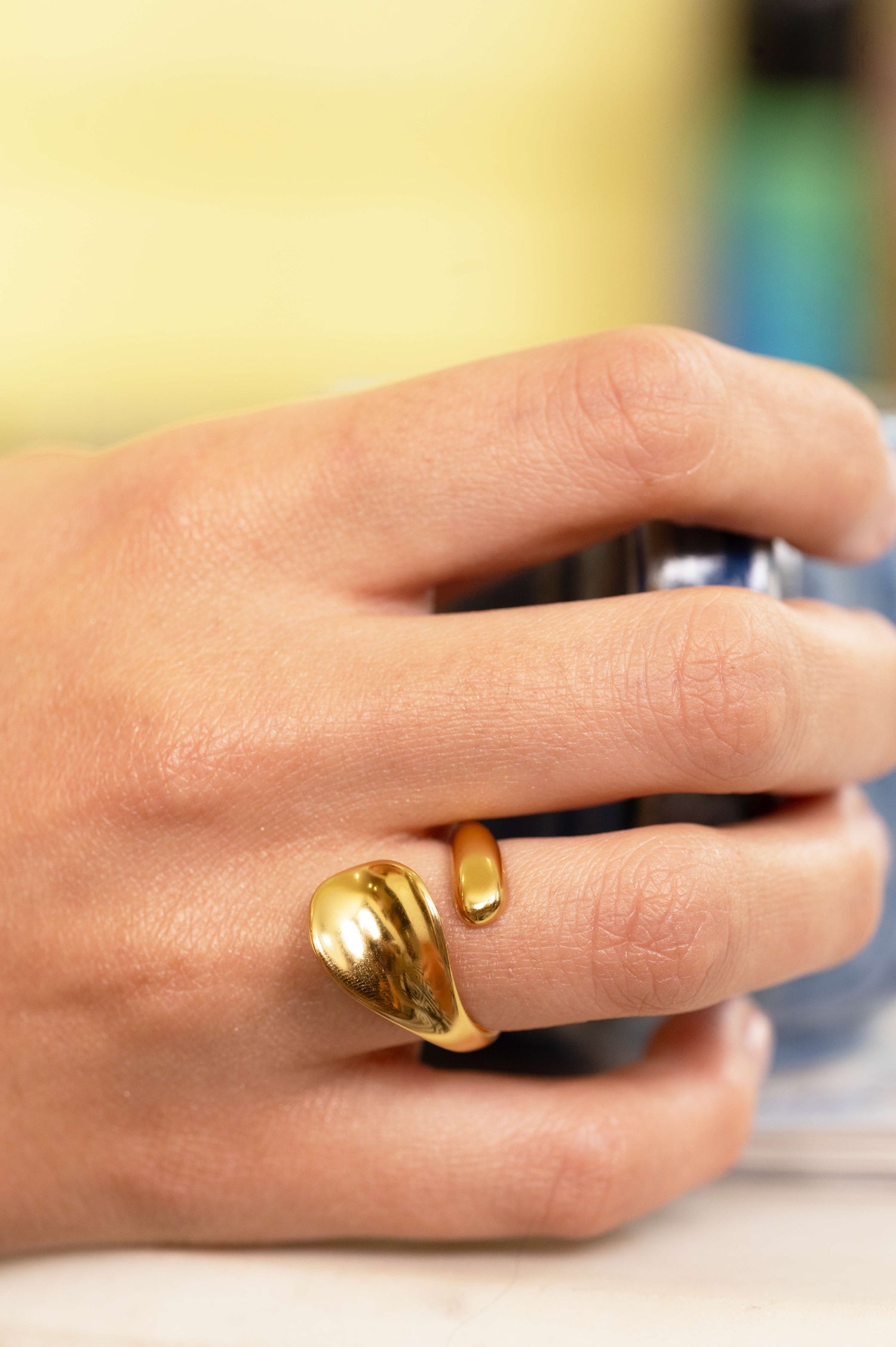 Molten Gold Statement Wrap Ring