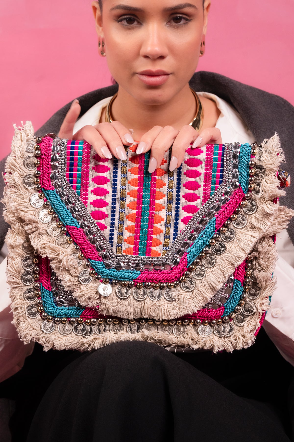 Nomad Luxe Handcrafted Statement Clutch