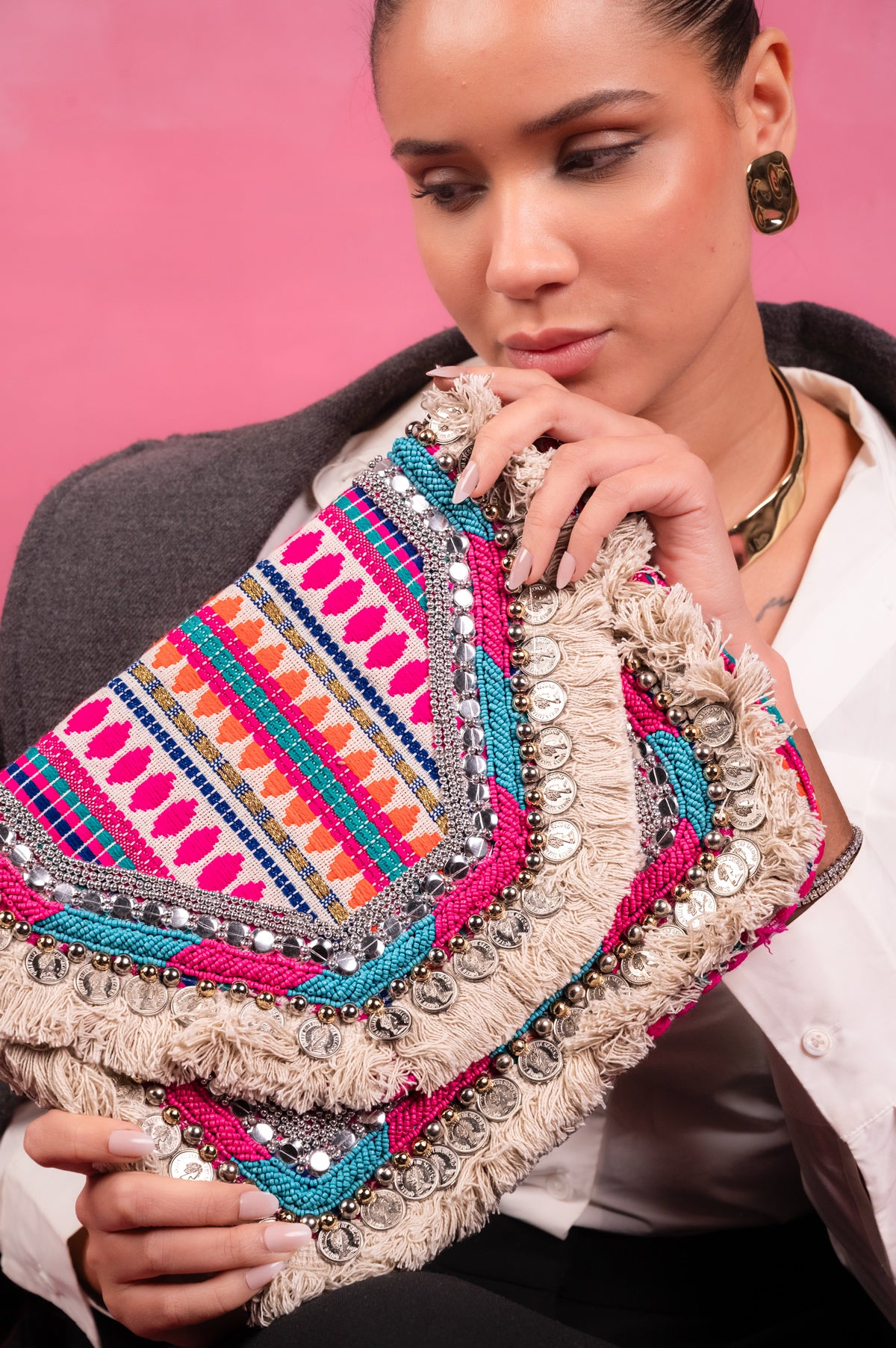 Nomad Luxe Handcrafted Statement Clutch