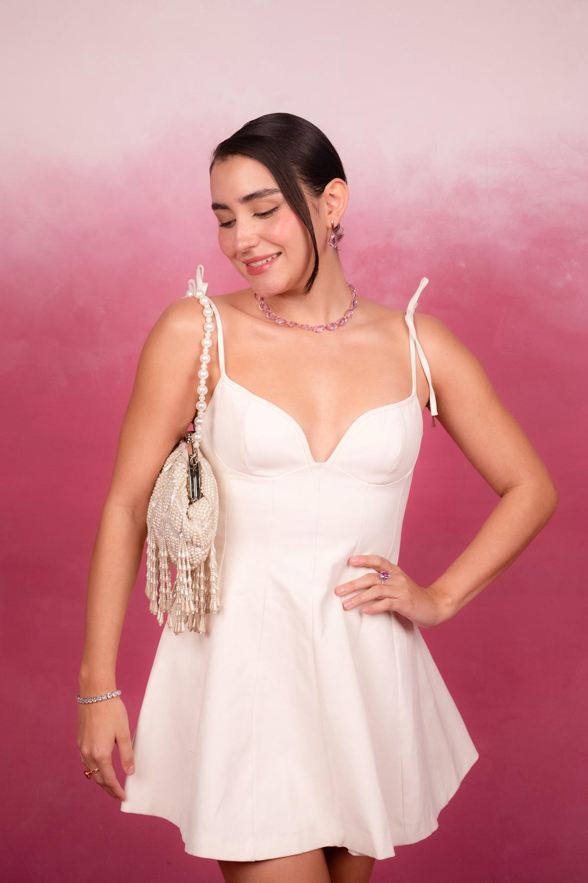 Pearl Cascade Bridal Clutch