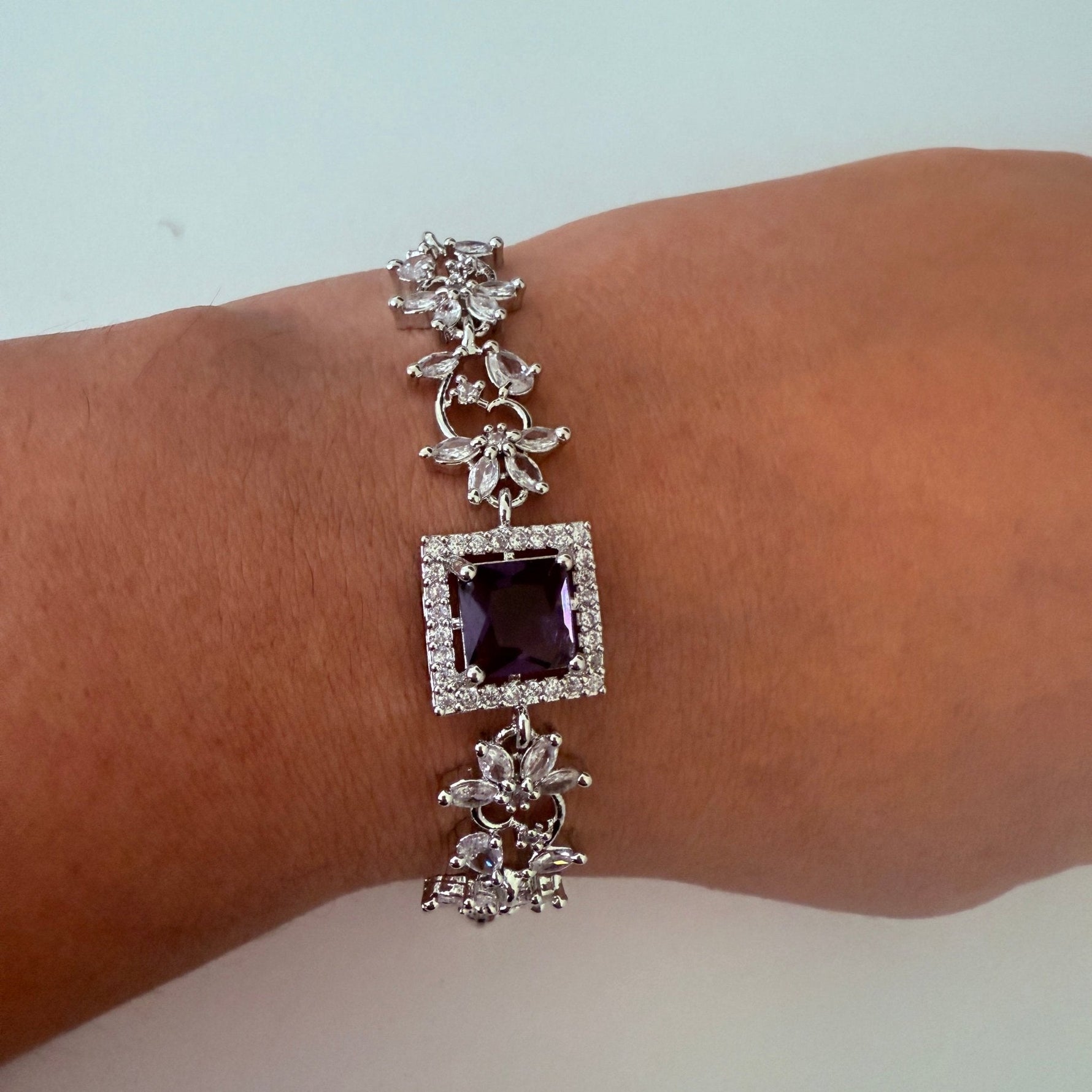 Amethyst Royale Floral Bracelet - Vinni’s Jewelry