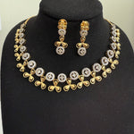 Anaya Gold Plated CZ Necklace Set – Elegant Minimal Bridal Jewelry - Vinni’s Jewelry