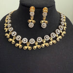 Anaya Gold Plated CZ Necklace Set – Elegant Minimal Bridal Jewelry - Vinni’s Jewelry