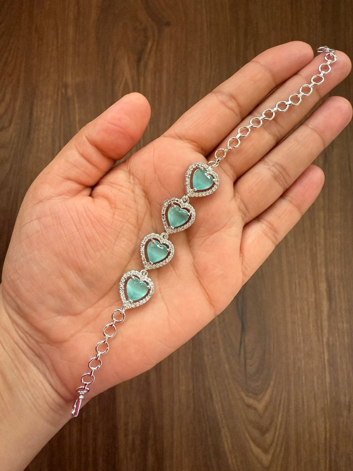 Aqua Teardrop Elegance Bracelet - Vinni’s Jewelry