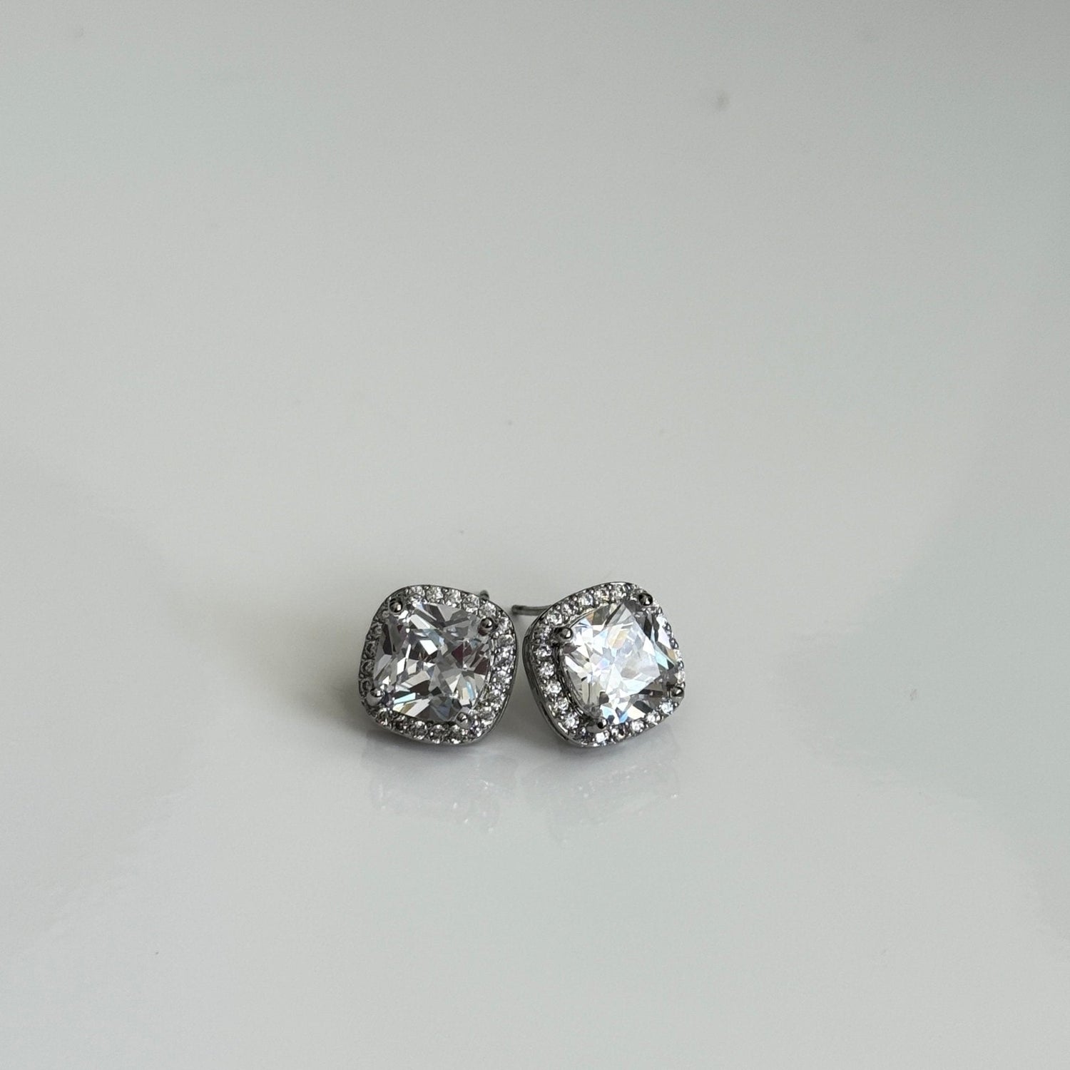 Aurora Cushion Studs - Vinni’s Jewelry