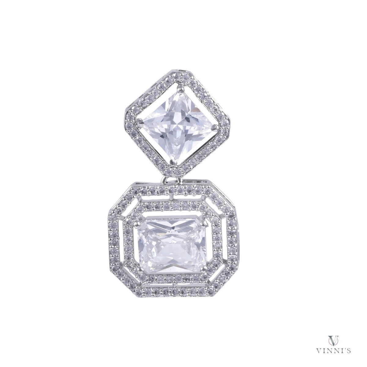 Buy Beautiful Moissanite Designer Ad Jewelry | Crystal Lattice Earrings - Vinni’s Jewelry
