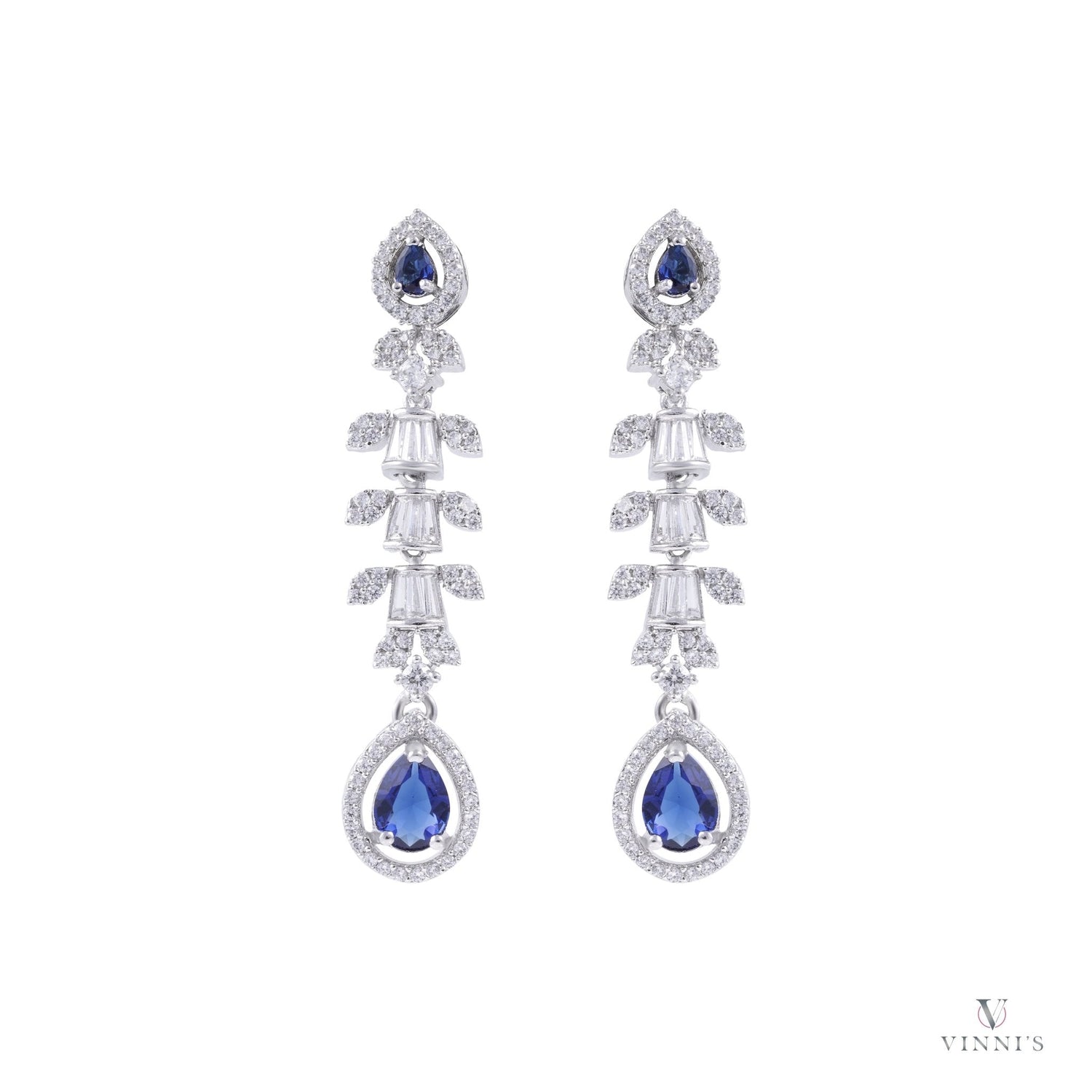 Buy Bridal Ad Jewelry Necklace | Sapphire Solitude - Vinni’s Jewelry