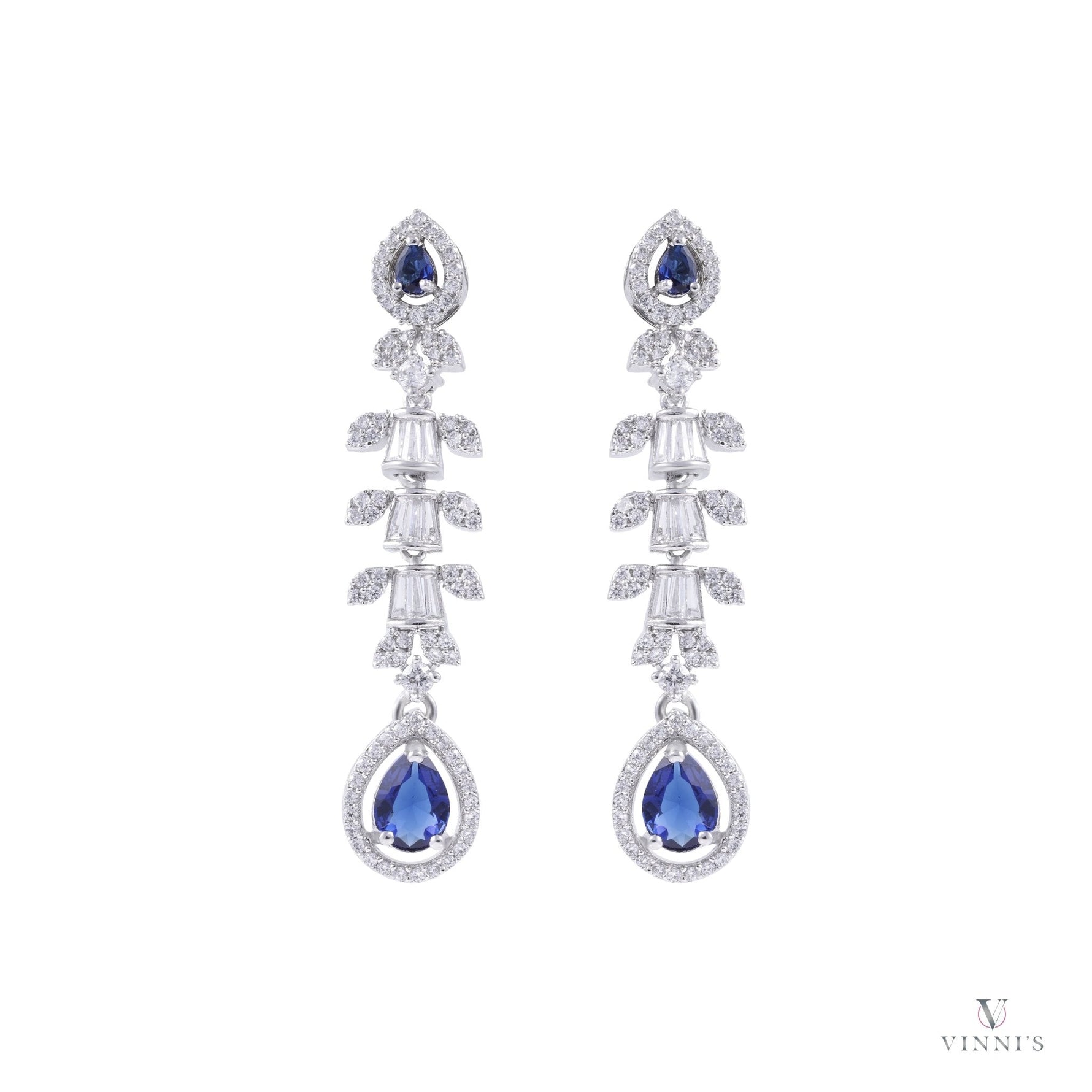 Buy Bridal Ad Jewelry Necklace | Sapphire Solitude - Vinni’s Jewelry
