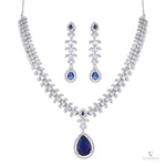 Buy Bridal Ad Jewelry Necklace | Sapphire Solitude - Vinni’s Jewelry