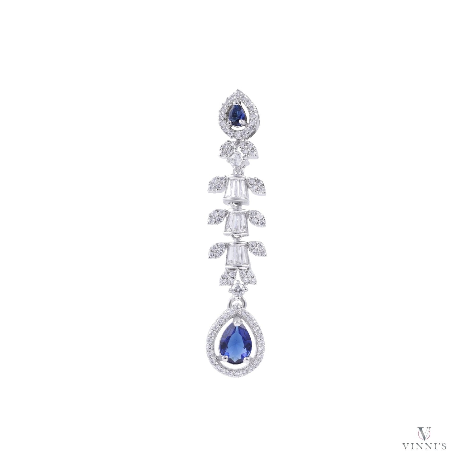 Buy Bridal Ad Jewelry Necklace | Sapphire Solitude - Vinni’s Jewelry