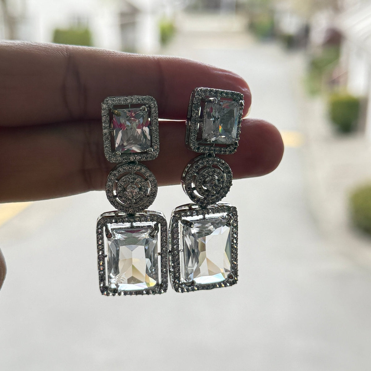 Celestial Glimmer CZ Drop Earrings - Vinni’s Jewelry