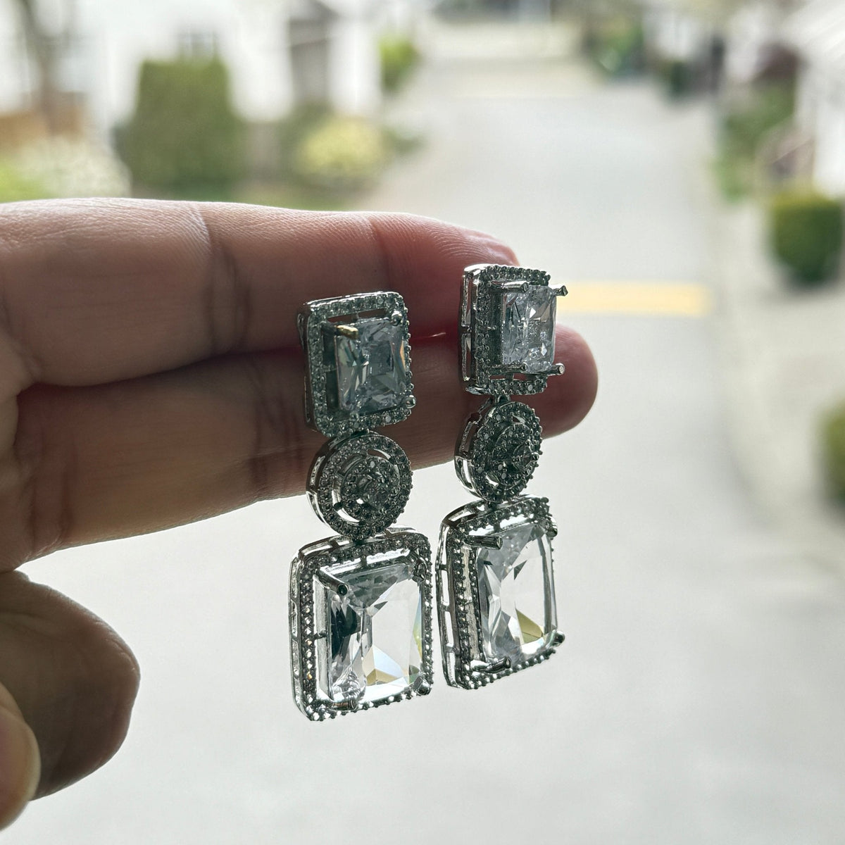 Celestial Glimmer CZ Drop Earrings - Vinni’s Jewelry