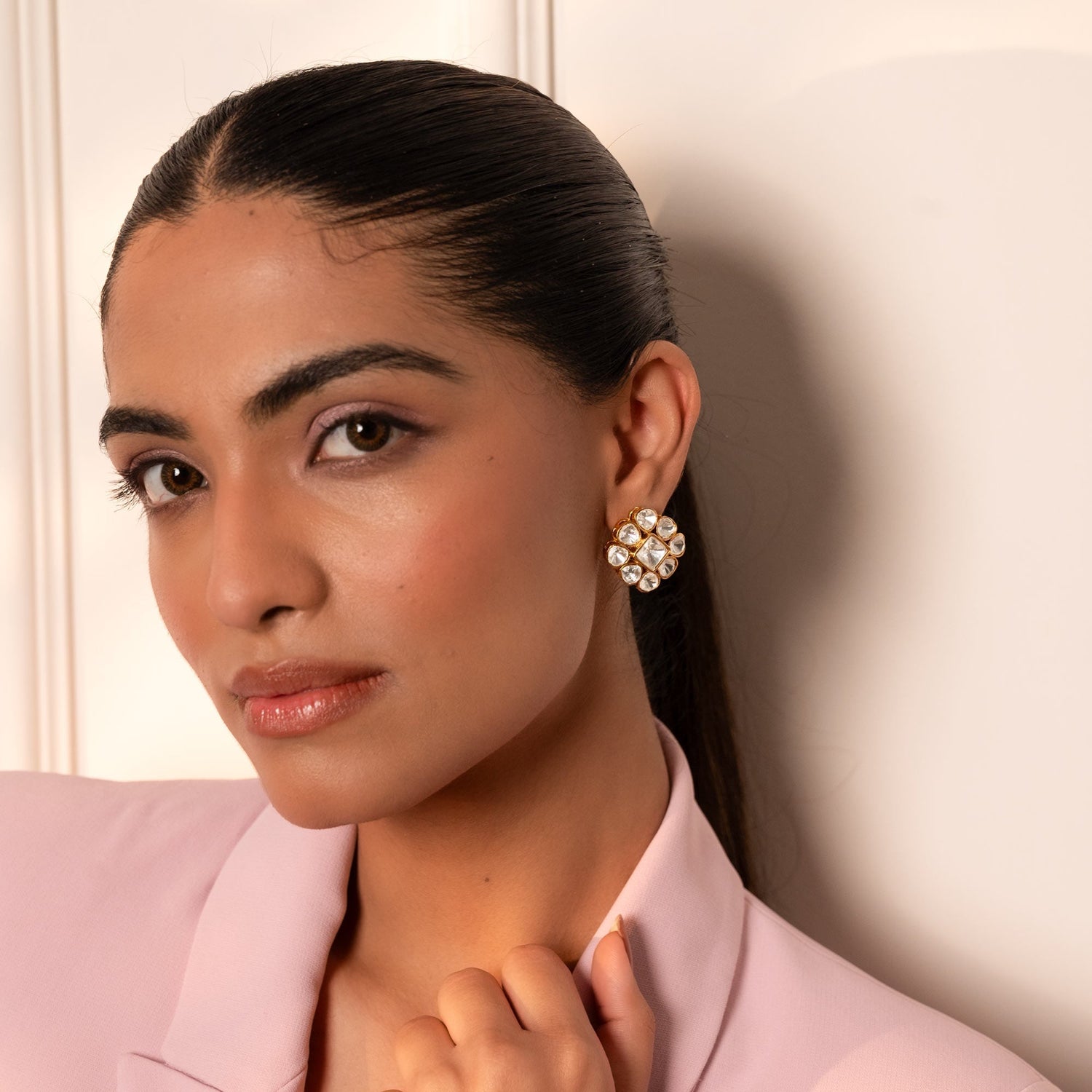 Classic Kundan Stud Earrings