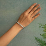 Eternal Sparkle Silver Bangle | Elegant Rhinestone Bracelet for Women - Vinni’s Jewelry