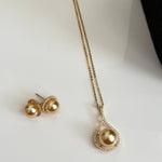 Golden Grace Pearl Set - Vinni’s Jewelry