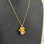 Golden Orchid Charm Pendant - Vinni’s Jewelry
