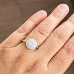 Halo Spark Adjustable Zirconia Ring – Silver Finish - Vinni’s Jewelry