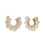 Kundan Crescent Studs - Vinni’s Jewelry