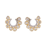 Kundan Crescent Studs - Vinni’s Jewelry
