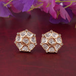 Kundan Hexa Studs - Vinni’s Jewelry