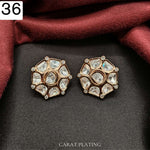 Kundan Hexa Studs - Vinni’s Jewelry