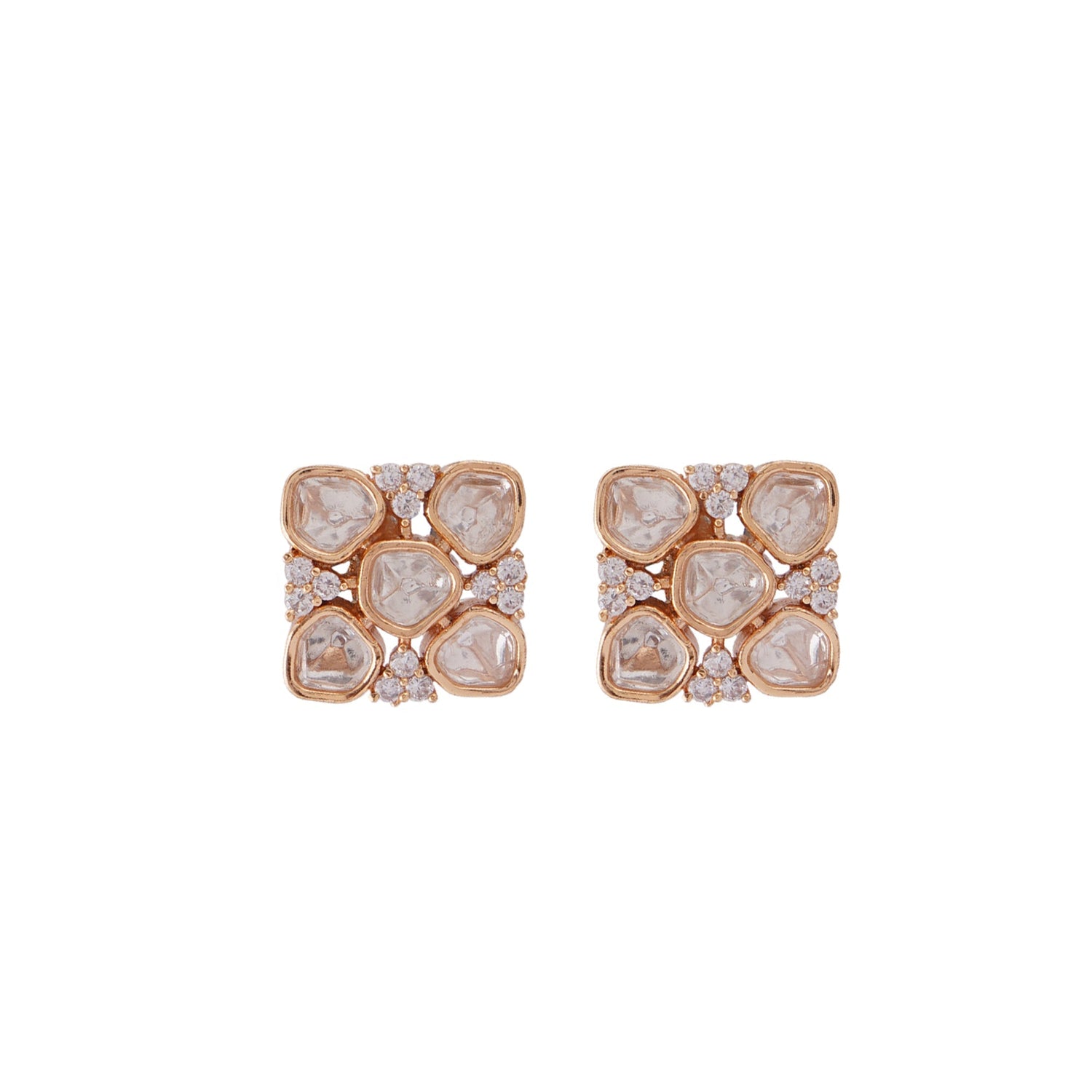 Kundan Radiance Studs - Vinni’s Jewelry