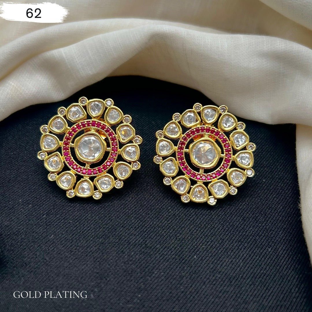 Kundan Sunflower Studs