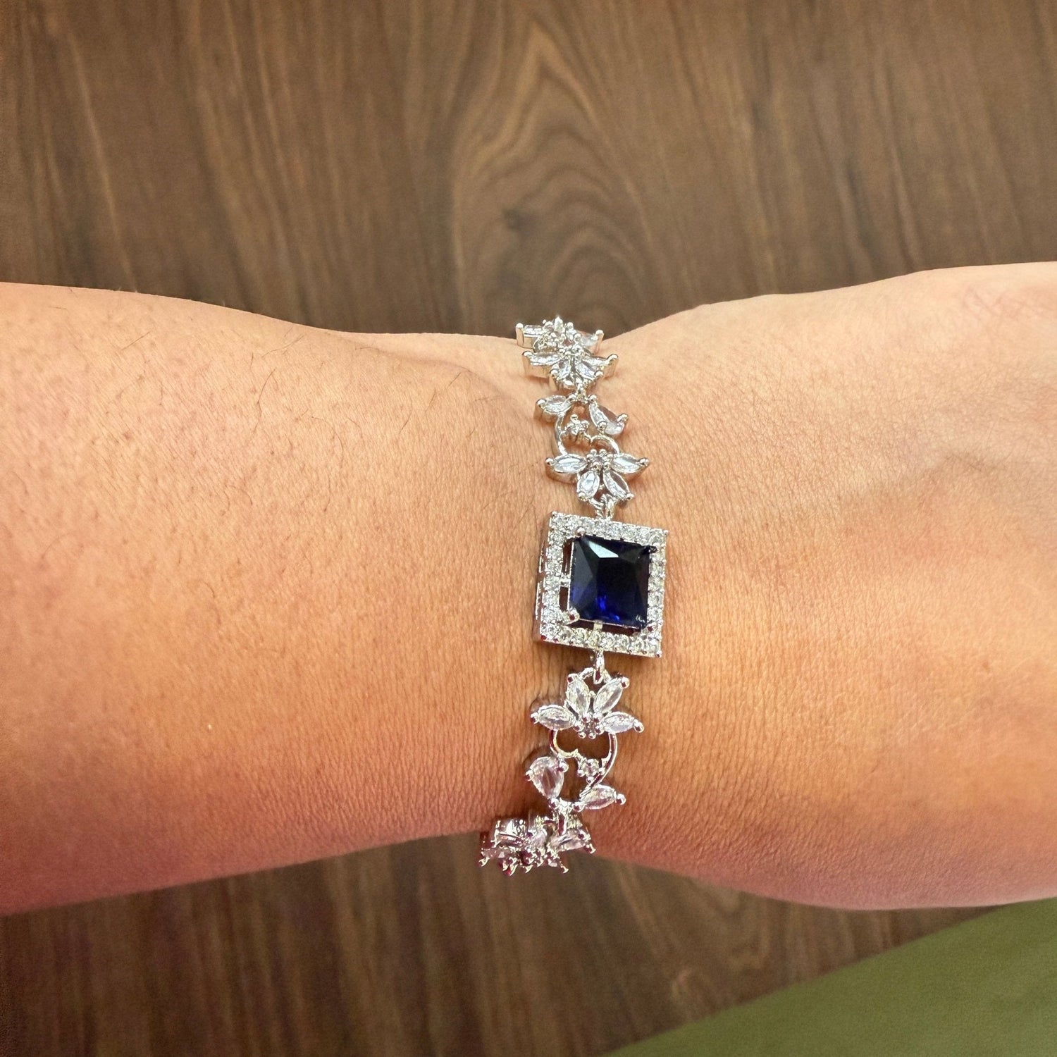 Midnight Blossom Sapphire Bracelet - Vinni’s Jewelry