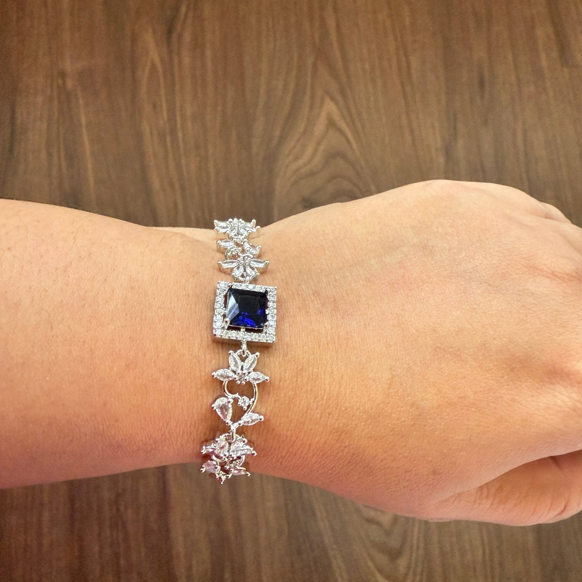 Midnight Blossom Sapphire Bracelet - Vinni’s Jewelry