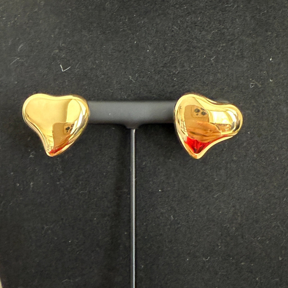 Molten Heart Gold Studs - Vinni’s Jewelry