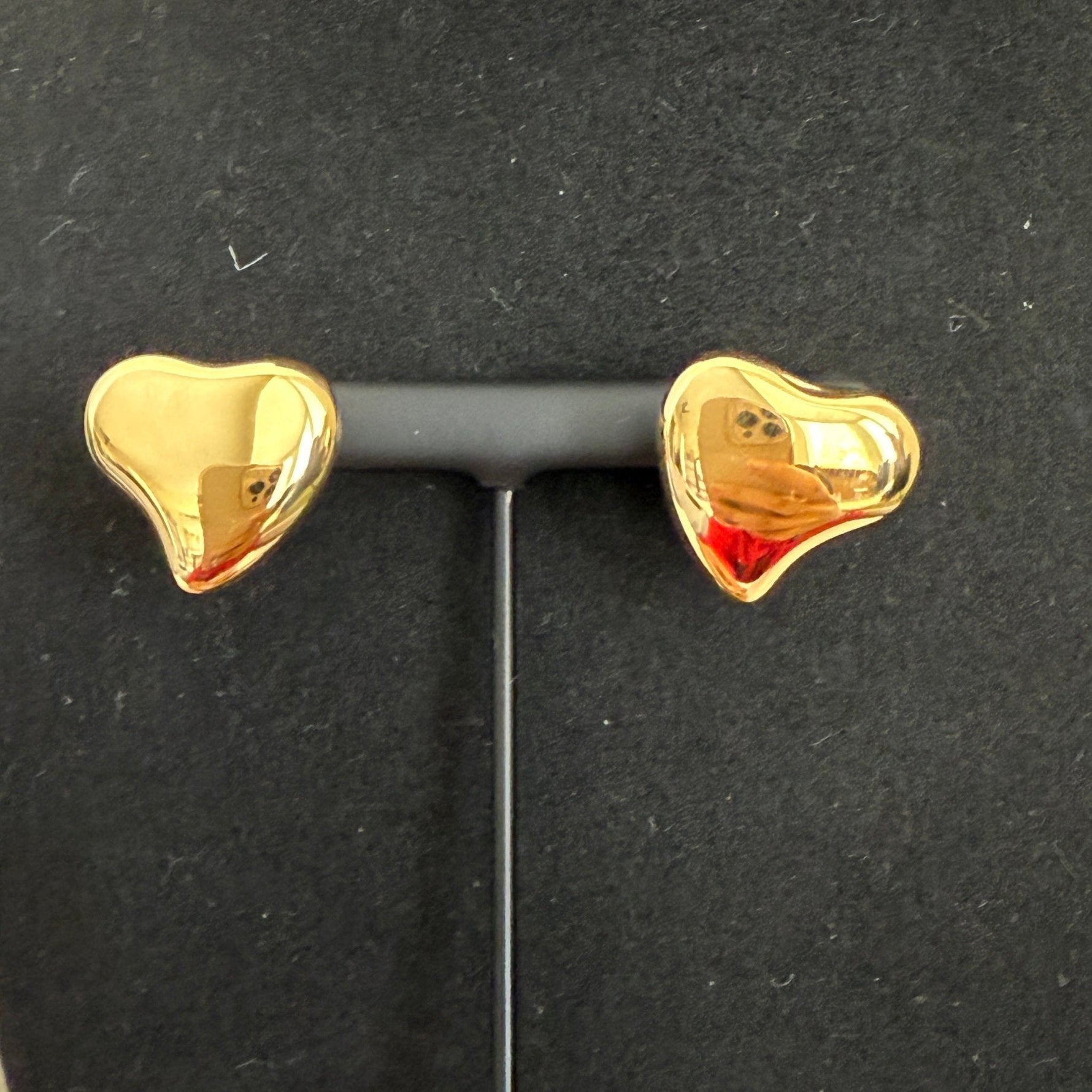 Molten Heart Gold Studs - Vinni’s Jewelry
