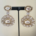 Noor Royal Polki Chandbali Earrings - Vinni’s Jewelry