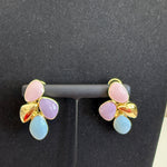 Pastel Blossom Trio - Multicolor Stone Pendant and Earring Set - Vinni’s Jewelry