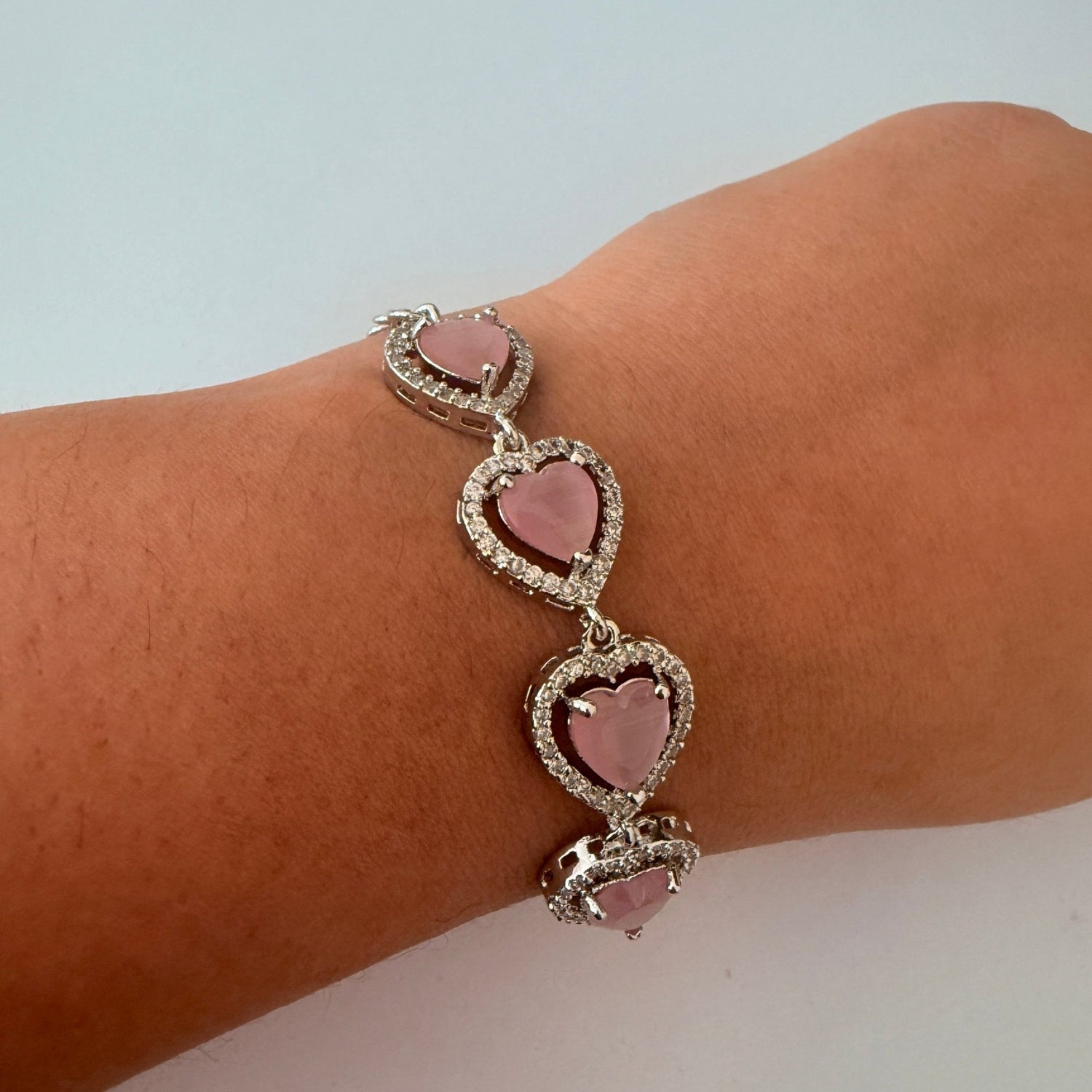 Pink Heart Elegance Bracelet - Vinni’s Jewelry