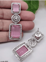 Pink Petal Double Layer Moissanite Stud Earrings - Vinni’s Jewelry