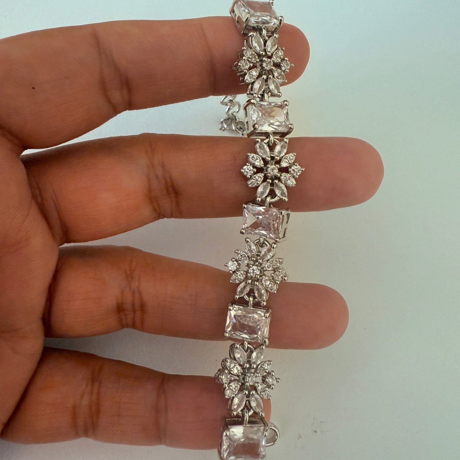 Radiant Baguette Snowflake Bracelet - Vinni’s Jewelry