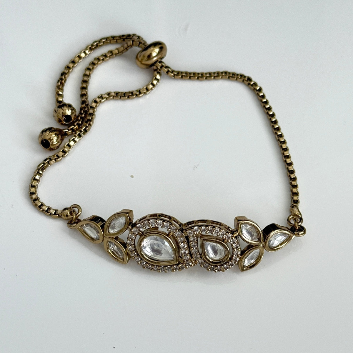 Royal Kundan Drop Adjustable Bracelet - Vinni’s Jewelry