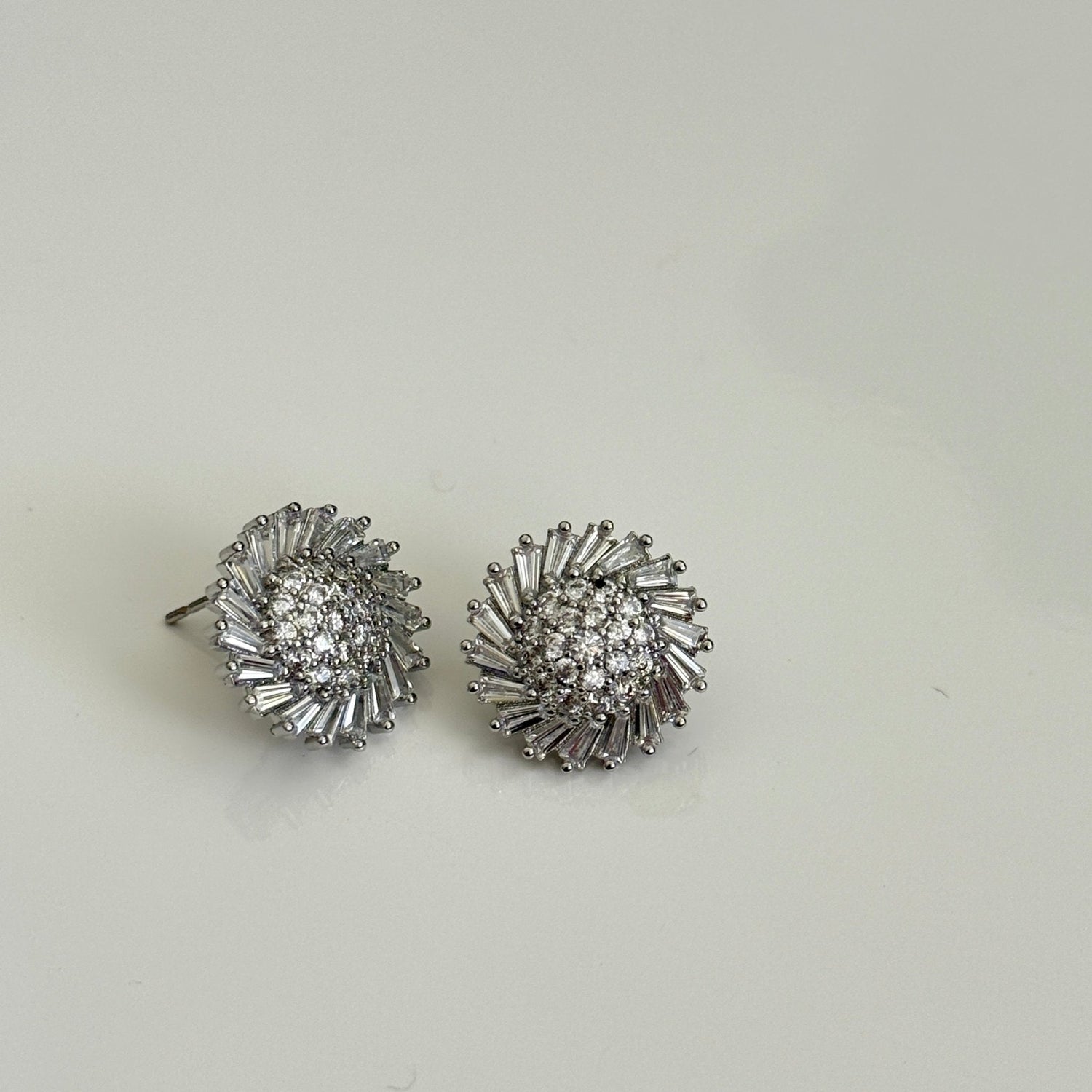 Silver Radiance Burst Stud Earrings - Vinni’s Jewelry