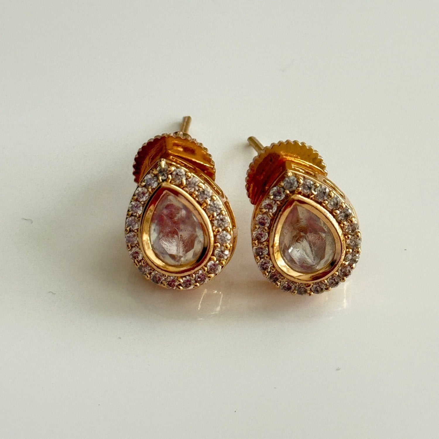 Timeless Polki Teardrop Studs